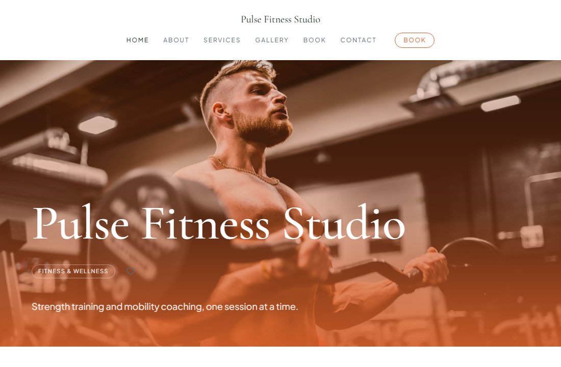 Fitness Studio demo site preview